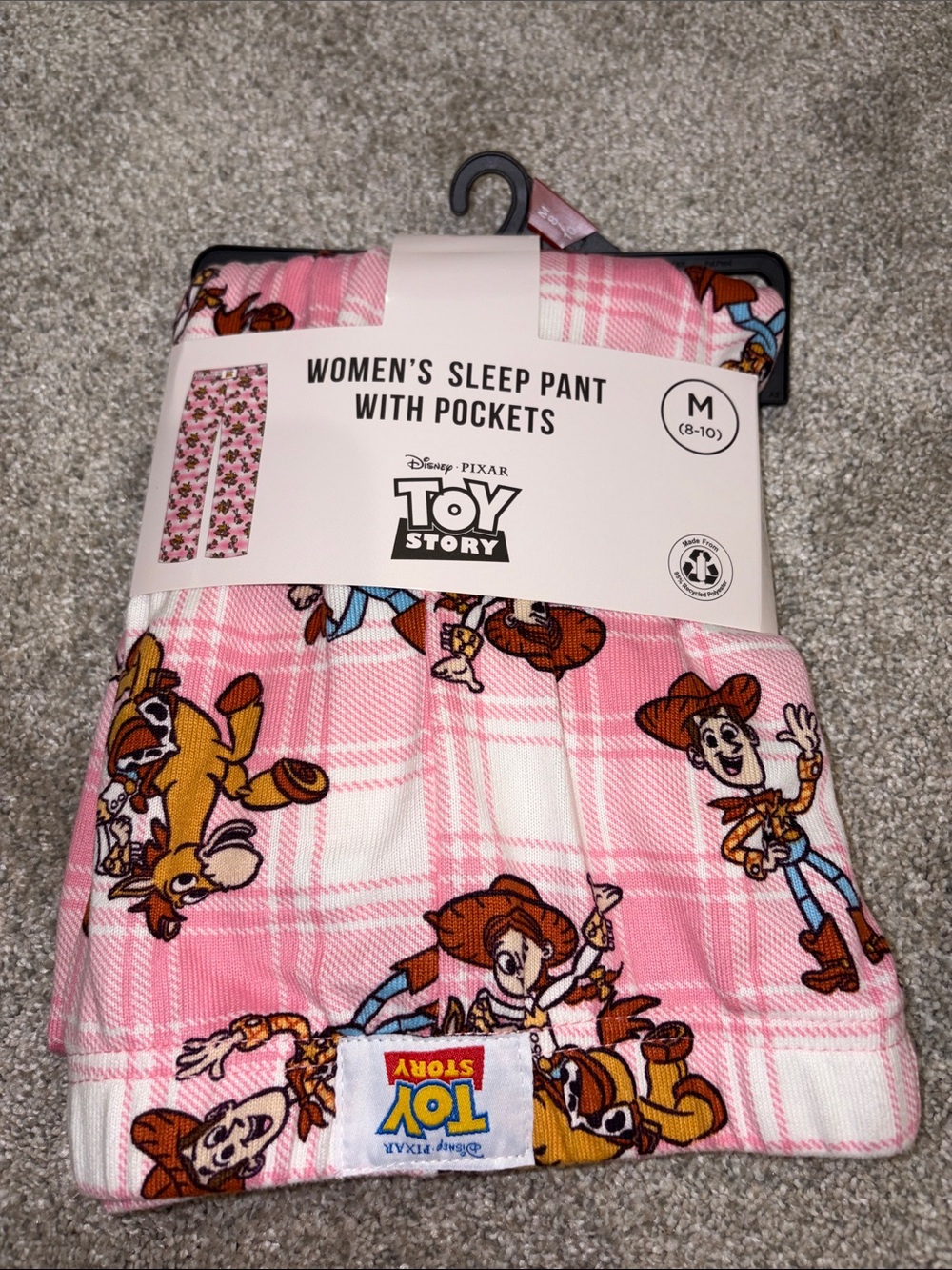 Women’s Toy Story Jesse and Bullseye Hacci Knit Wide Leg Sleep Pants - Medium